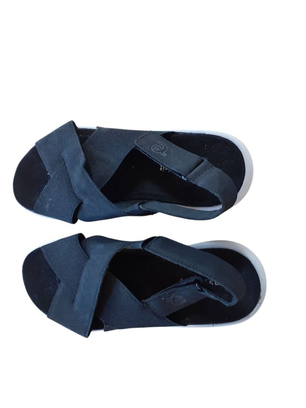 Easy Spirit Womens Daimiel Comfort Flat Sandals Size 6M Black Open Toe